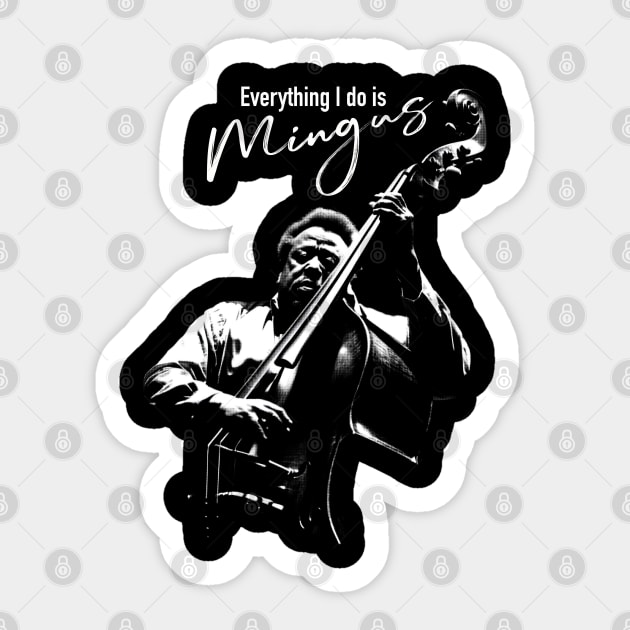 Charles Mingus way silhouette Sticker by BAJAJU